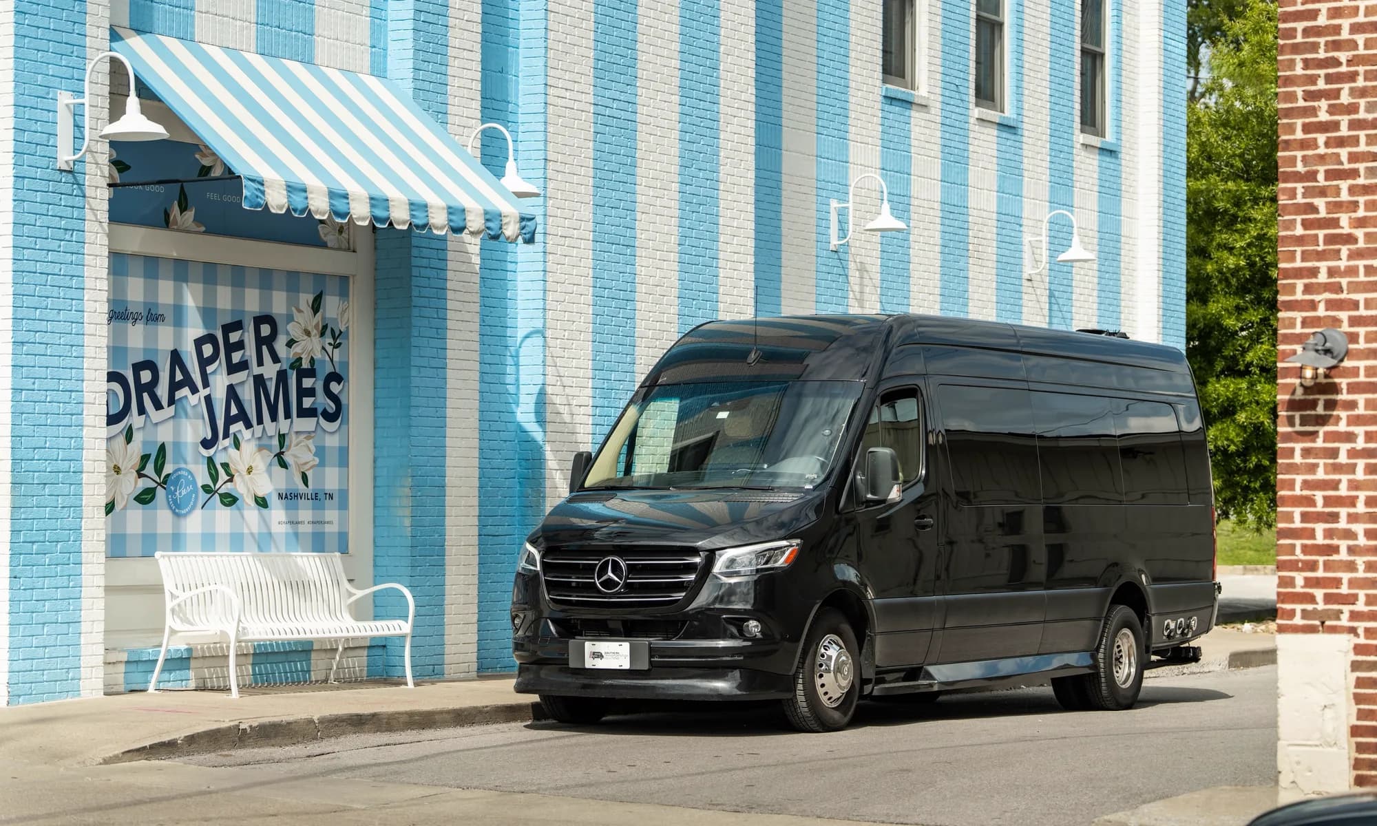 Jet-Style Sprinter outside an upscale Nashville venue